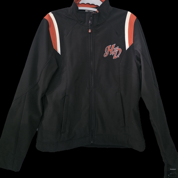 Women's Black and Orange Jacket - Picture 1 of 7